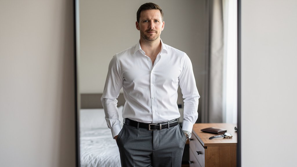 how to wear a dress shirt tucked in